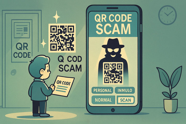 QR Code Scam Illustration