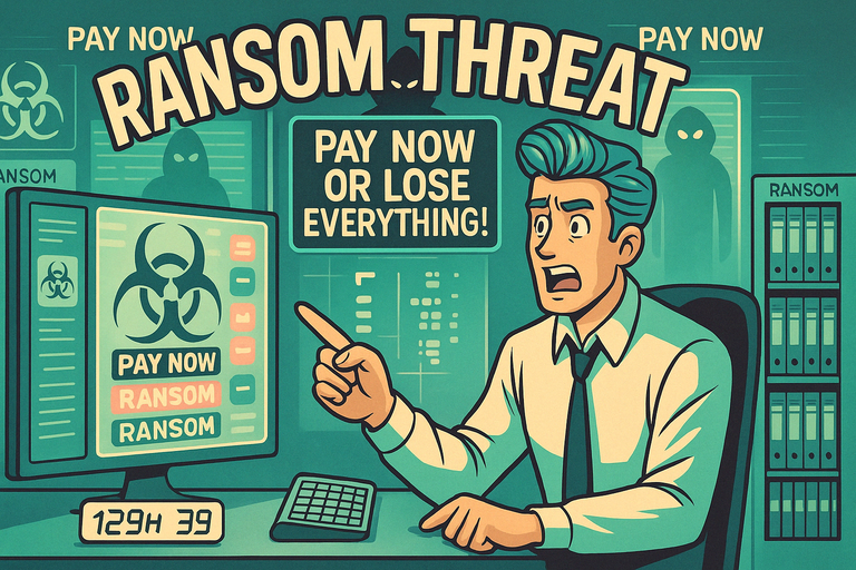Ransom Threat Illustration